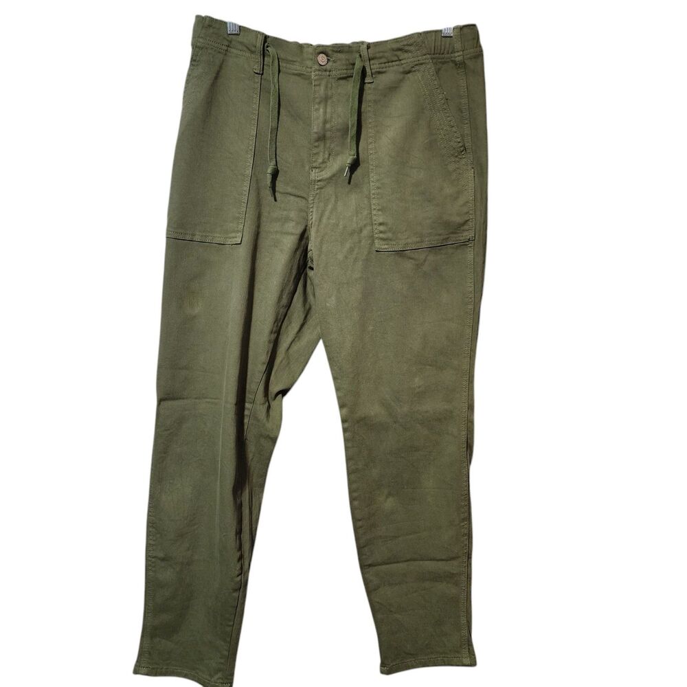 Judy Blue Pants Women Size 15/32 (XL) Green High Elastic Waist Drawstring
